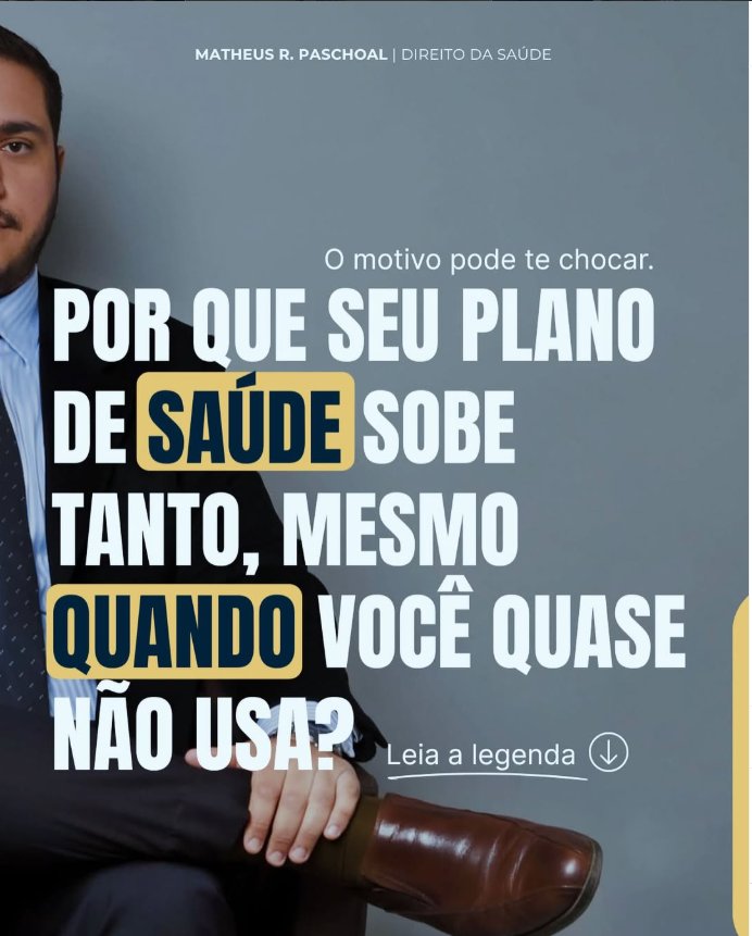 Post do Instagram sobre reajustes de planos de saúde